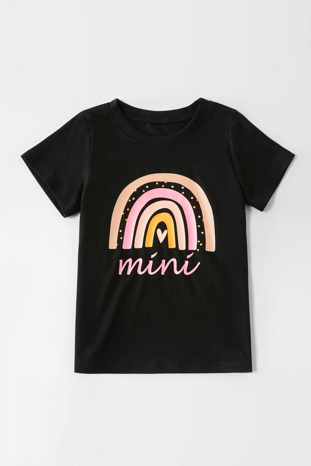 Black Rainbow mama Print Parent-child T-shirt Family T-shirts JT's Designer Fashion