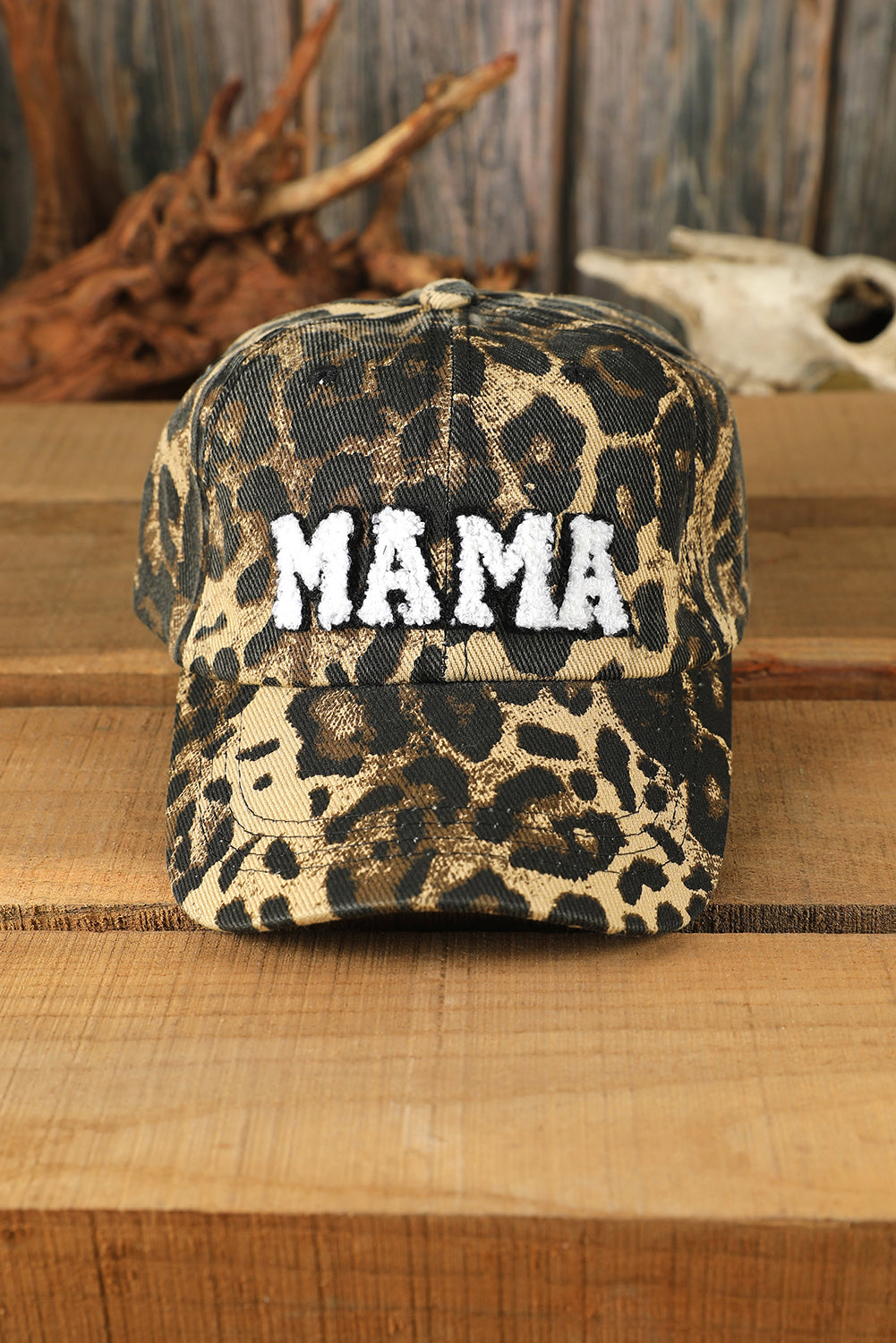 MAMA Embroidered Leopard Baseball Cap Hats & Caps JT's Designer Fashion