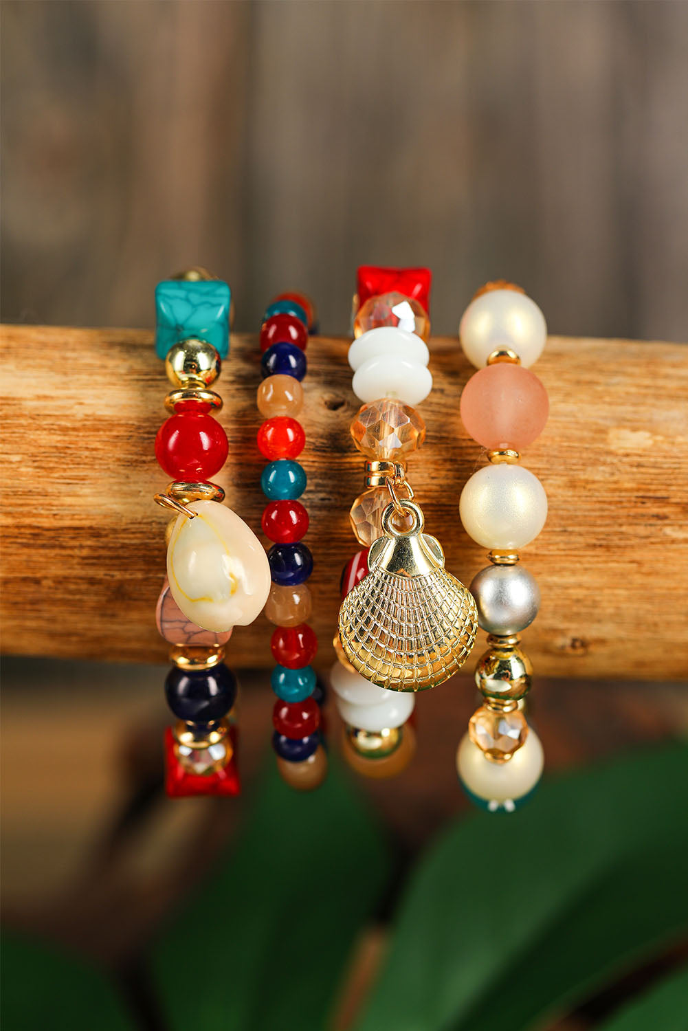 Multicolor Bohemian Shell Pearl Bracelet Jewelry JT's Designer Fashion