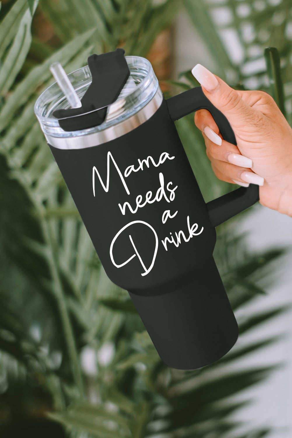 Black Mama Needs A Drink Stainless Steel Portable Cup 40oz Tumblers JT's Designer Fashion