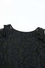Black Cold Shoulder Lace Plus Size Dress Plus Size Dresses JT's Designer Fashion