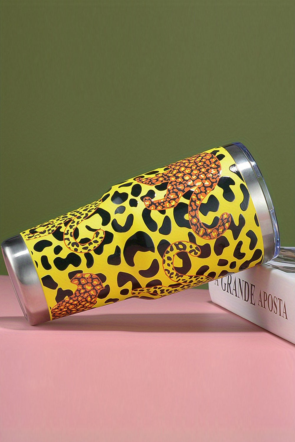 Yellow Cheetahs In Leopards Double Insulated Stainless Tumbler Tumblers JT's Designer Fashion