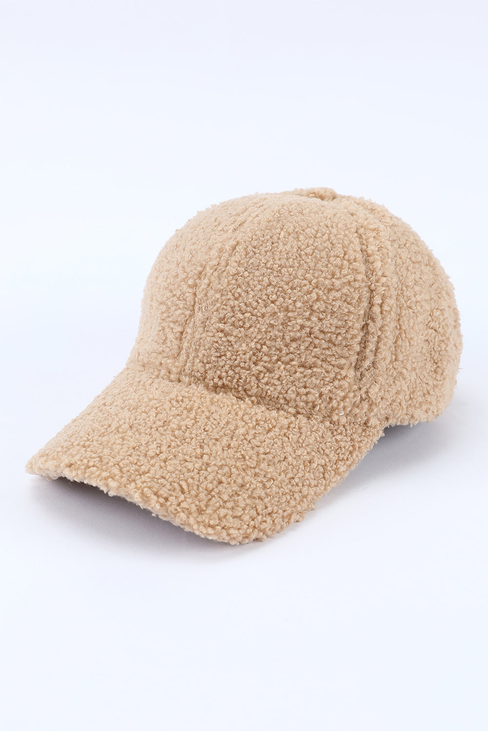 Parchment Sherpa Teddy Baseball Cap Hats & Caps JT's Designer Fashion