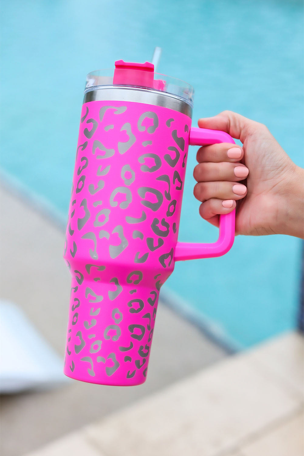 Rose Leopard Spotted 304 Stainless Double Insulated Cup 40oz Tumblers JT's Designer Fashion