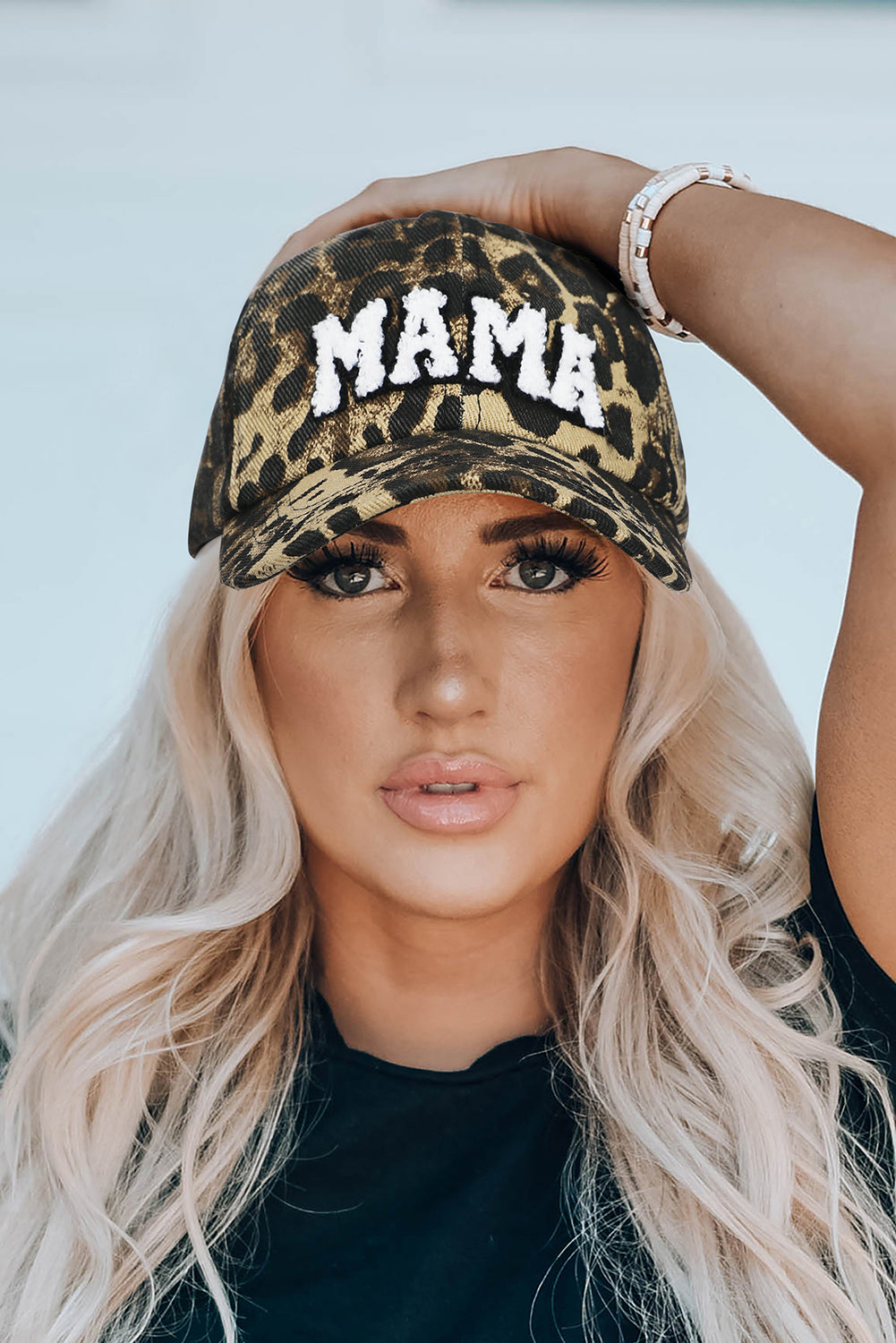 MAMA Embroidered Leopard Baseball Cap Hats & Caps JT's Designer Fashion