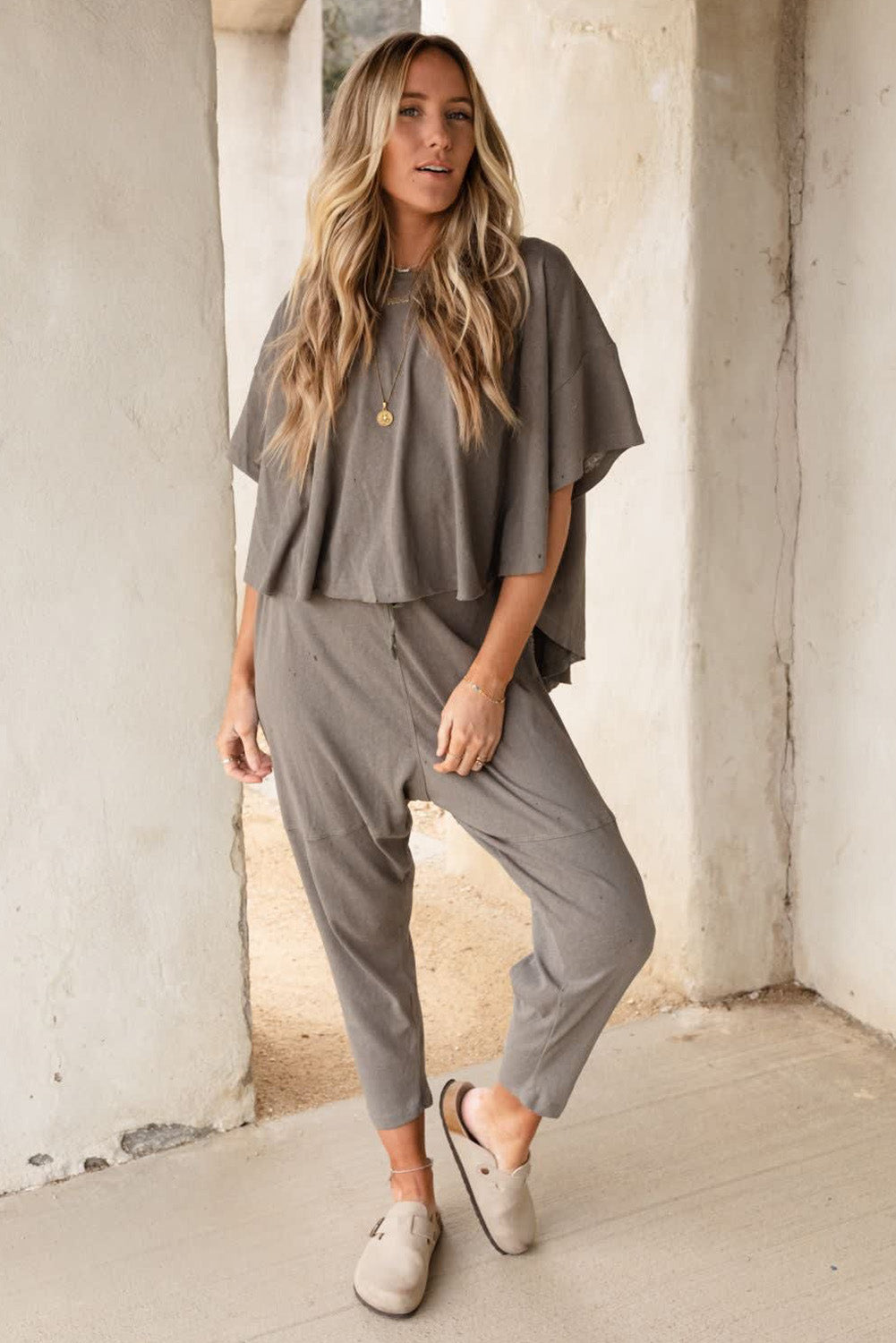 Simply Taupe set Bottoms JT's Designer Fashion