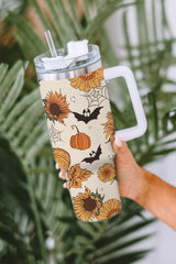 Snow White Halloween Pattern Print Handled Stainless Steel Vacuum Cup Tumblers JT's Designer Fashion