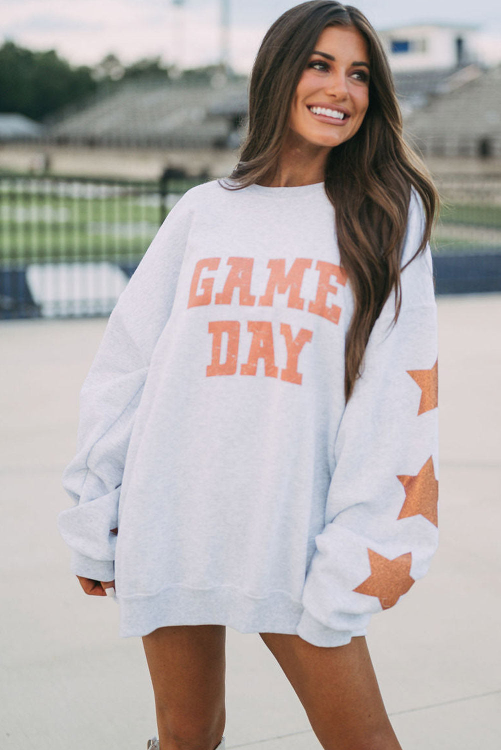 Grapefruit Orange Game Day Graphic Sweatshirt Pre Order Sweatshirts & Hoodies JT's Designer Fashion