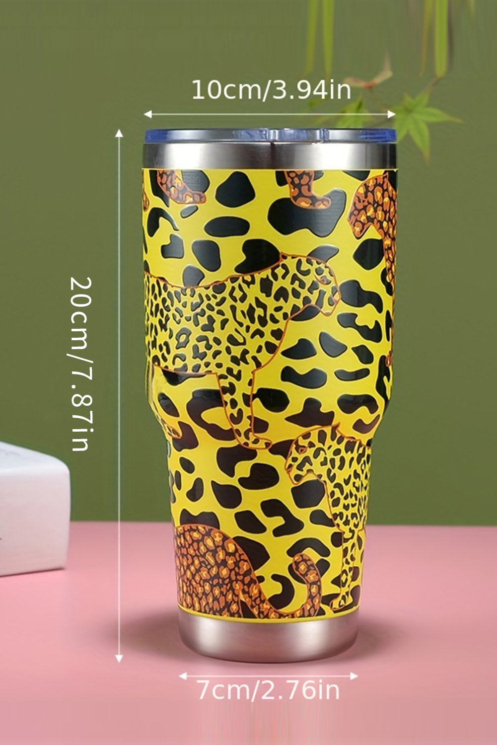 Yellow Cheetahs In Leopards Double Insulated Stainless Tumbler Tumblers JT's Designer Fashion