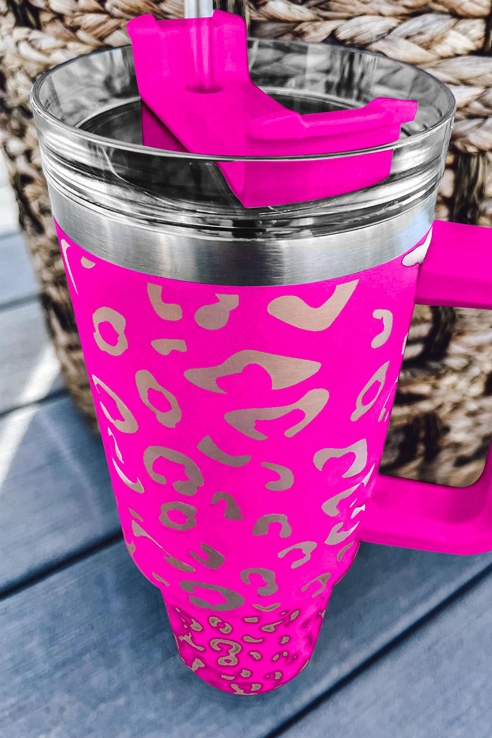 Rose Leopard Spotted 304 Stainless Double Insulated Cup 40oz Tumblers JT's Designer Fashion