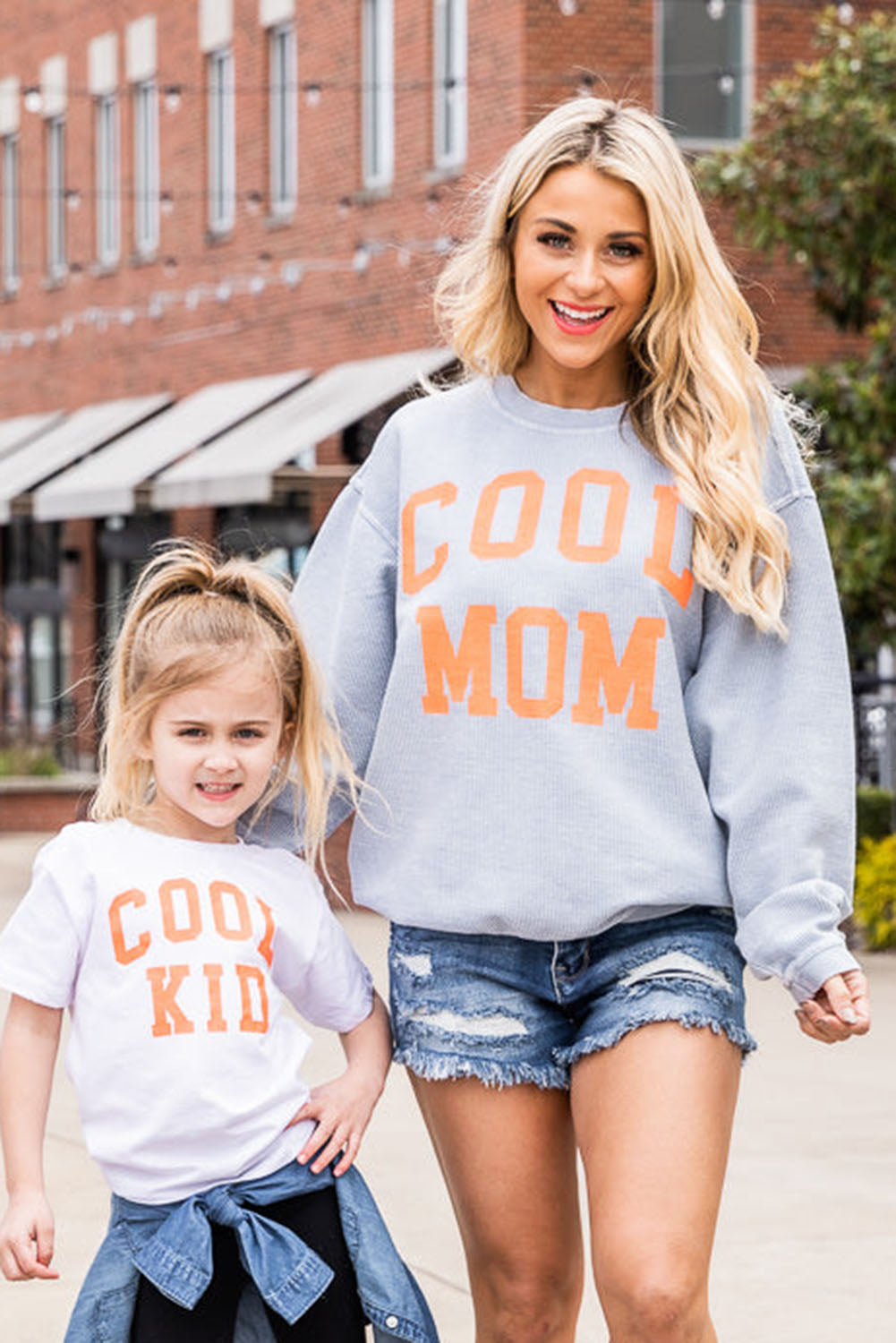 Gray Cool Mom Graphic Print Cording Sweatshirt Pre Order Sweatshirts & Hoodies JT's Designer Fashion