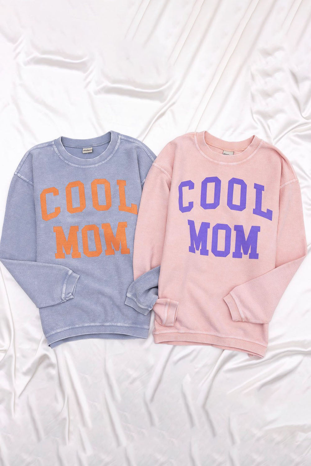 Gray Cool Mom Graphic Print Cording Sweatshirt Pre Order Sweatshirts & Hoodies JT's Designer Fashion