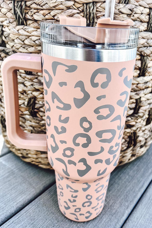 Pink Leopard Spotted 304 Stainless Double Insulated Cup 40oz Tumblers JT's Designer Fashion