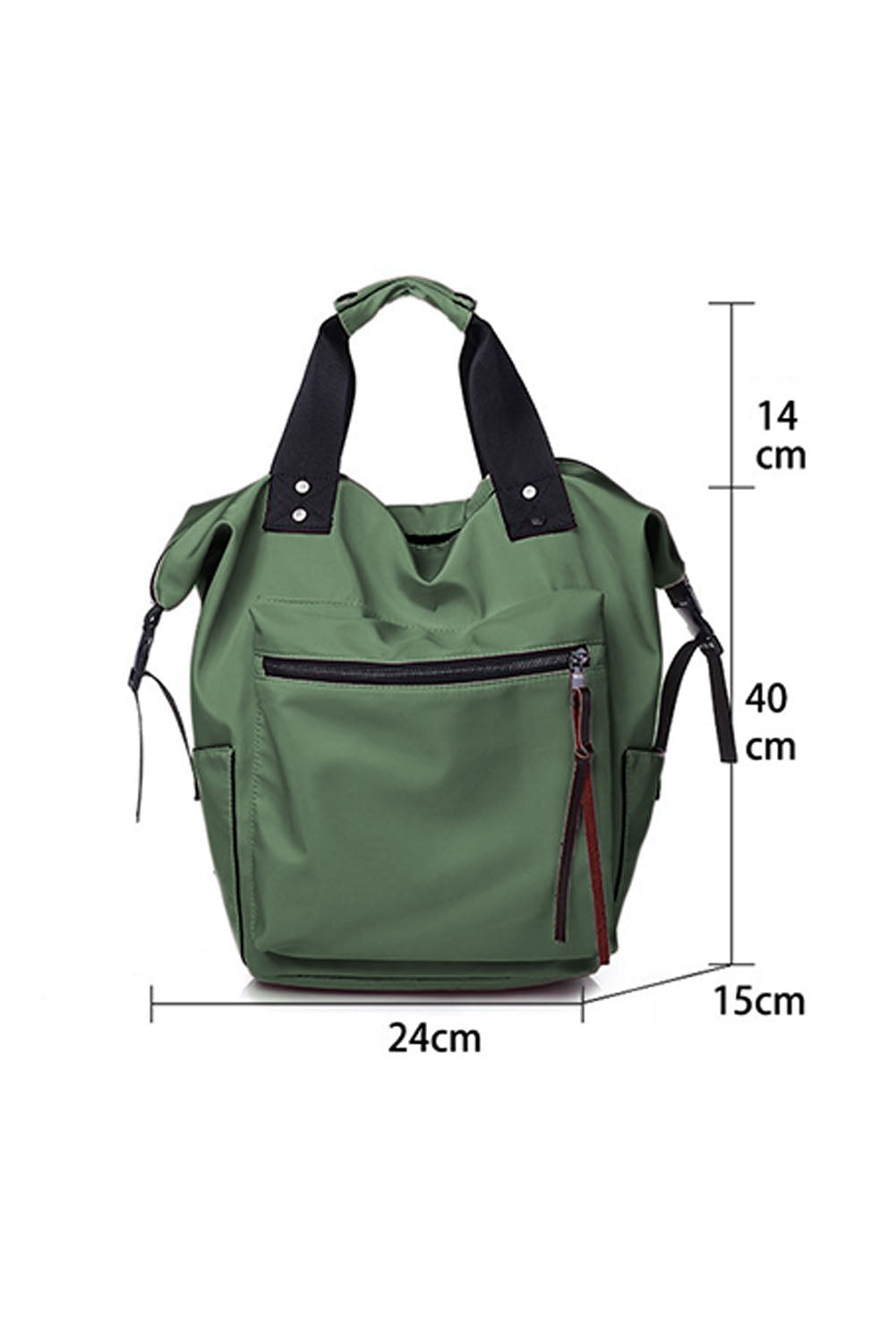 Green Multi-pockets Large Capacity Backpack 24*15*40cm Backpacks JT's Designer Fashion