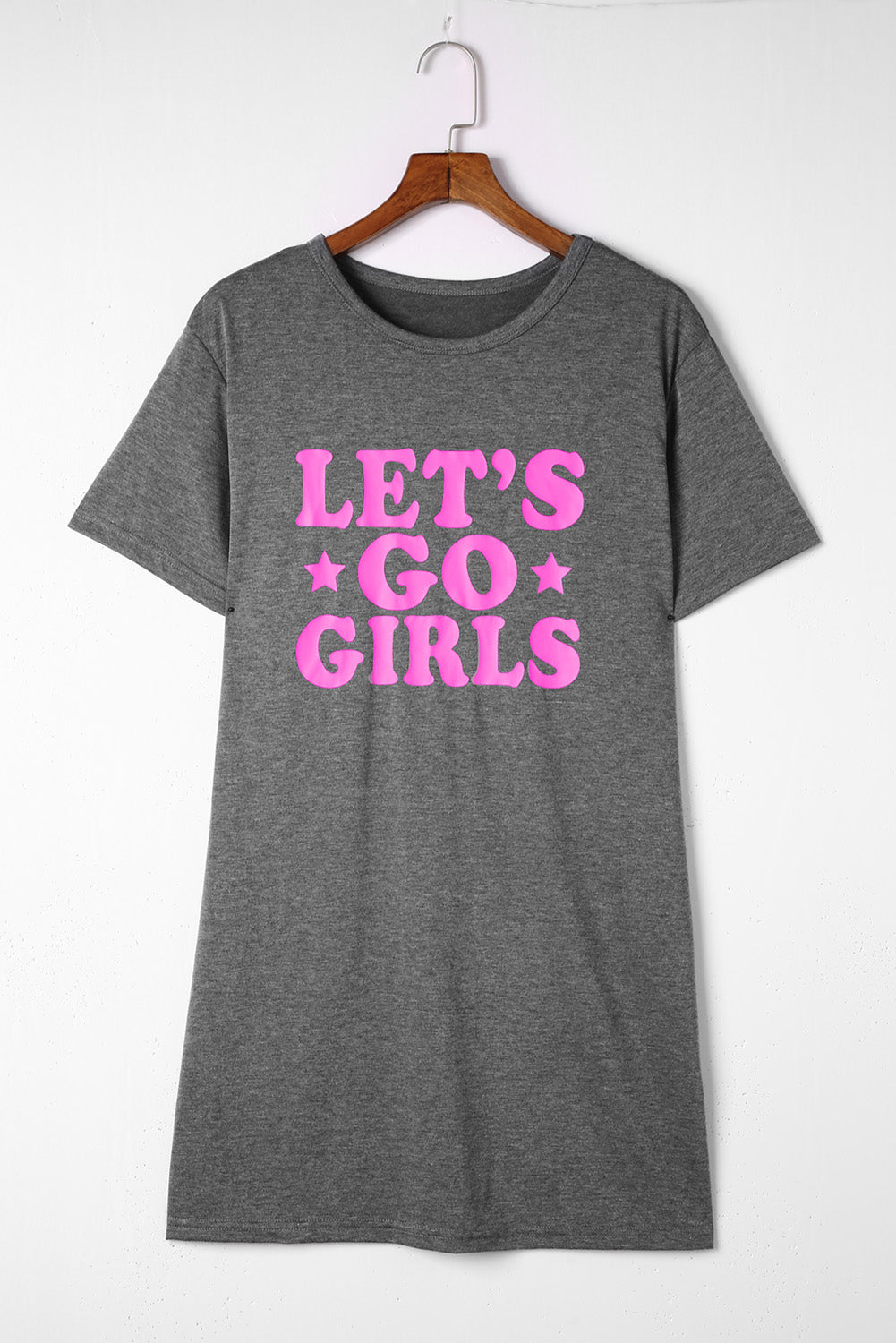 Gray LET T Shirt Dresses JT's Designer FashionS GO GIRLS Casual T Shirt Dress T Shirt Dresses JT's Designer Fashion