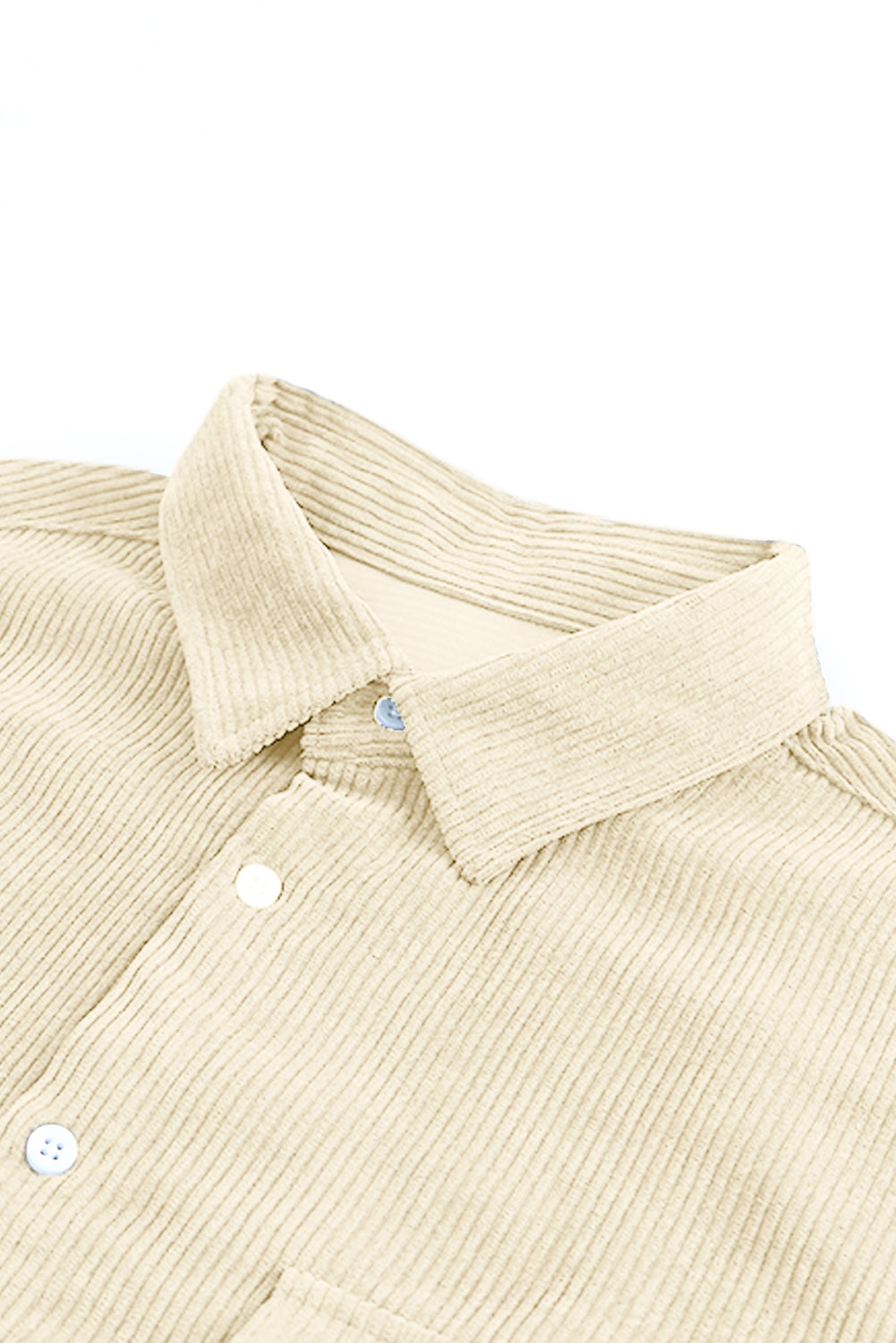 Apricot Men Corduroy Flap Pocket Button Front Shirt Men's Tops JT's Designer Fashion