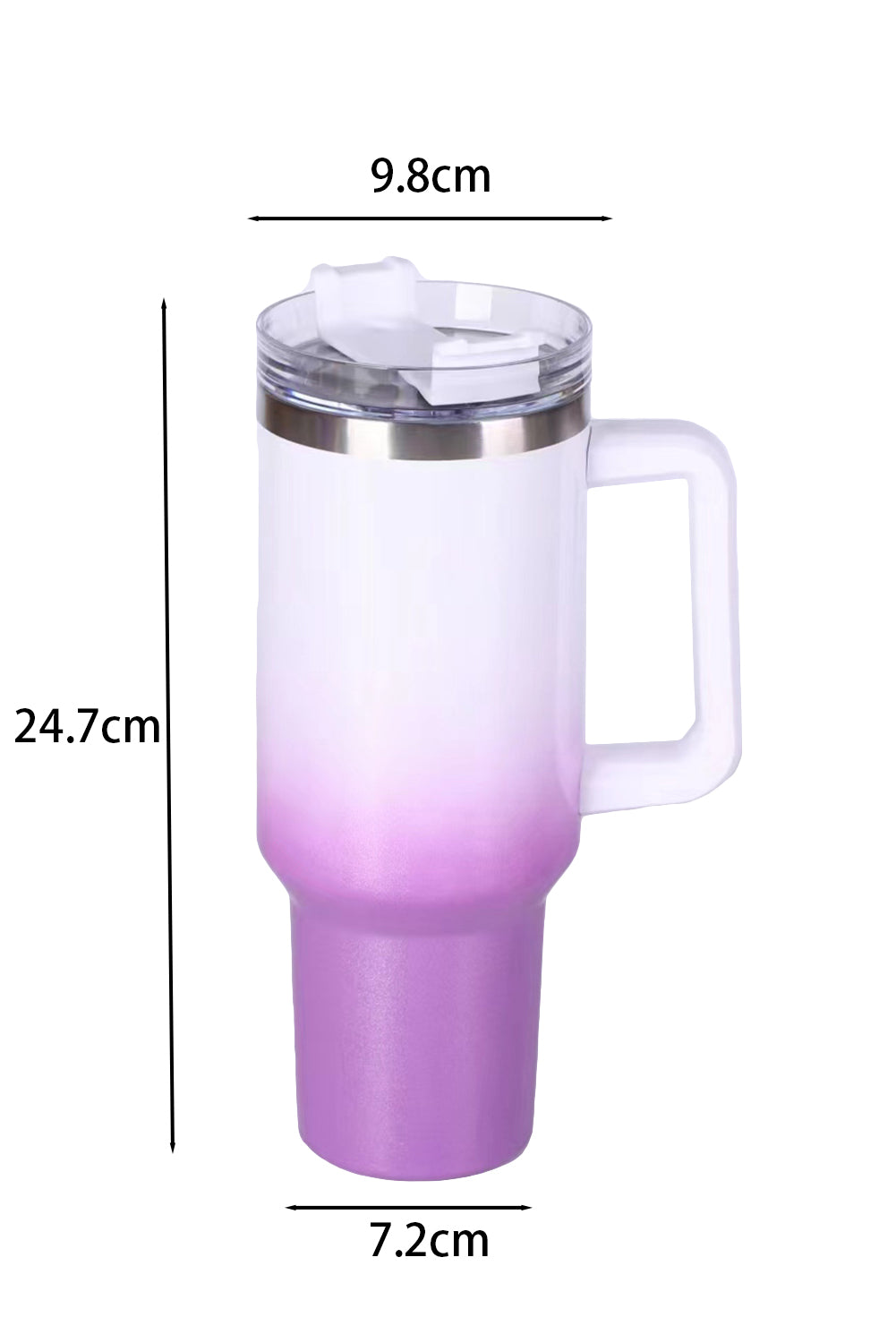 Purple Gradient Color Handled 304 Stainless Steel Vacuum Cup Tumblers JT's Designer Fashion