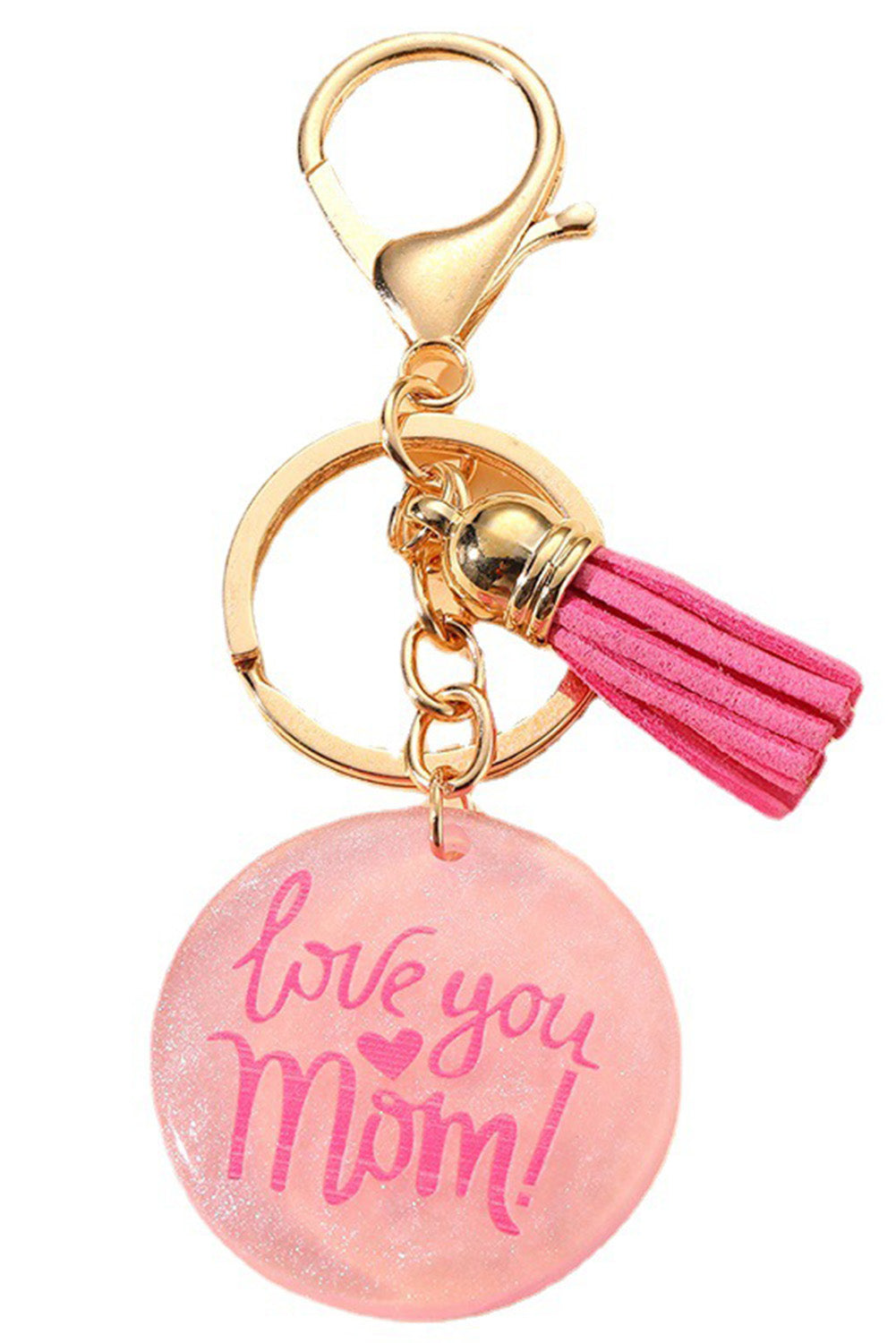 Pink Mom Crystal Charm Tassel Keychain Other Accessories JT's Designer Fashion