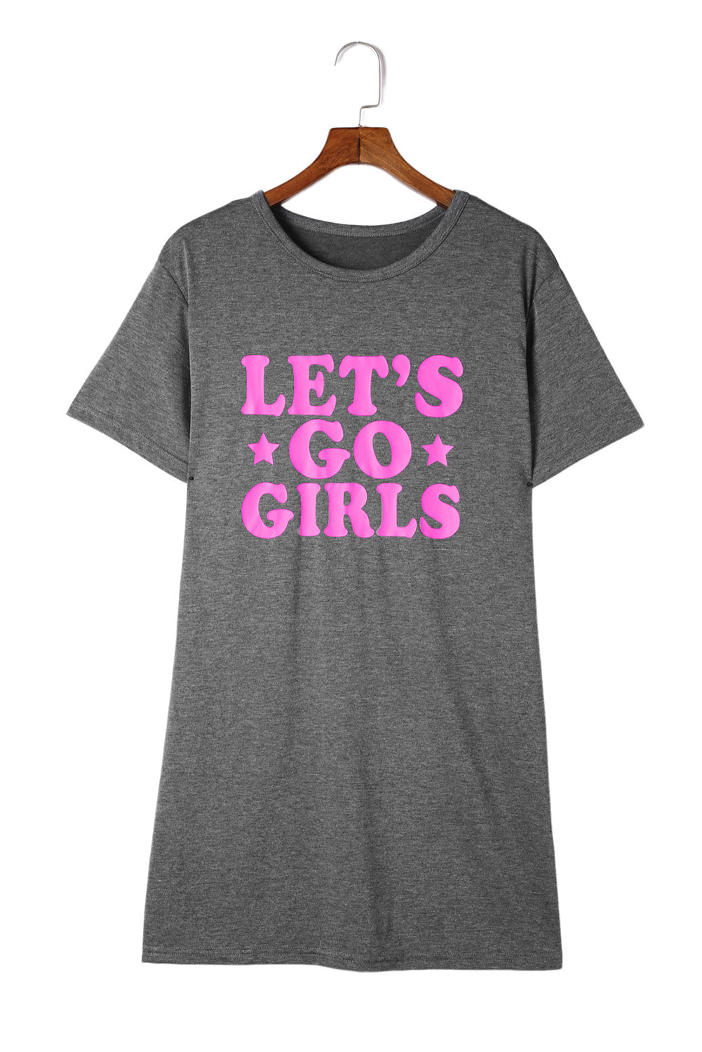 Gray LET T Shirt Dresses JT's Designer FashionS GO GIRLS Casual T Shirt Dress T Shirt Dresses JT's Designer Fashion