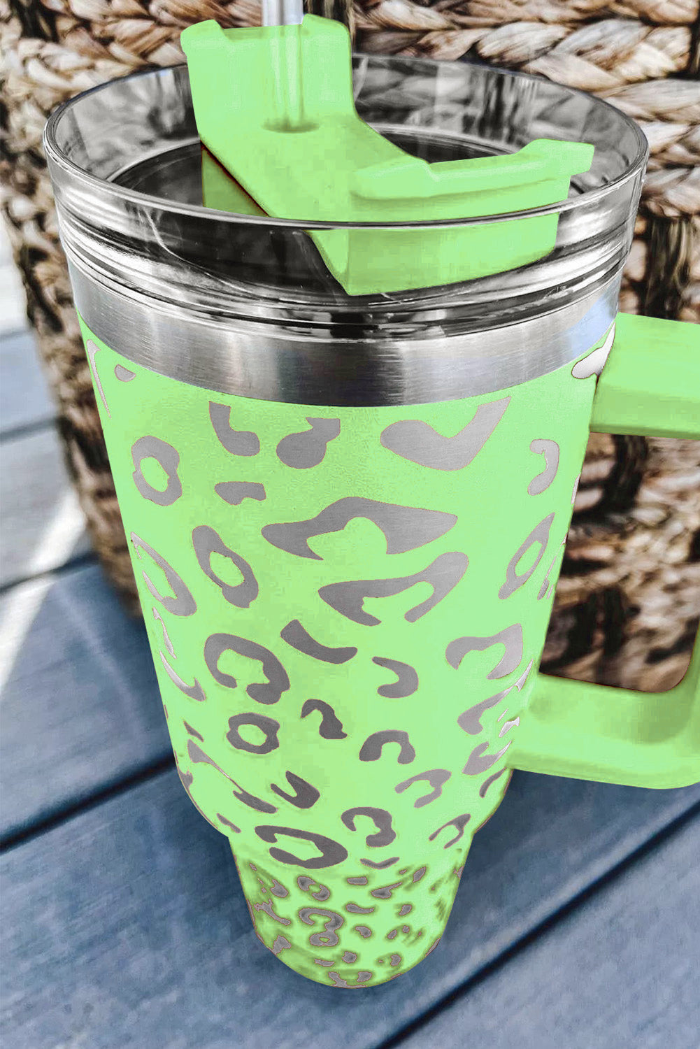 Green Leopard Spotted 304 Stainless Double Insulated Cup 40oz Tumblers JT's Designer Fashion