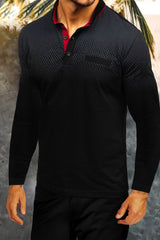 Black Gradient Men's Polo Shirt Men's Tops JT's Designer Fashion