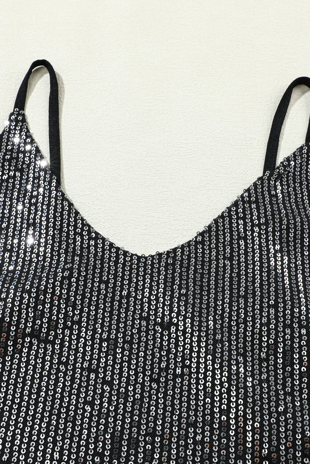 Gray Sequin Tank Top Tank Tops JT's Designer Fashion