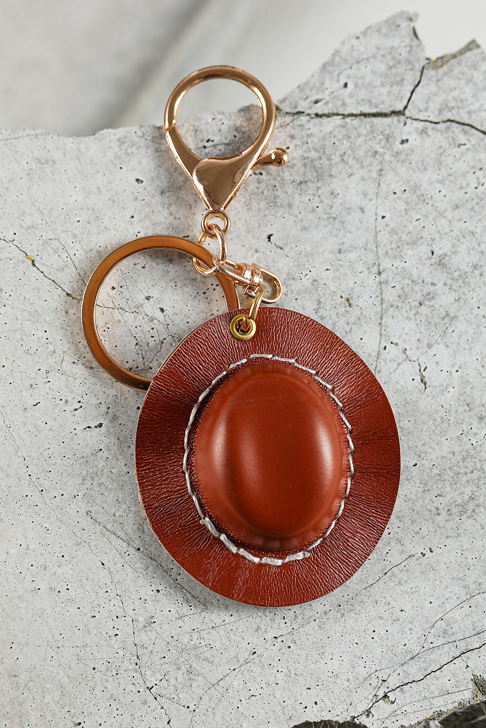 Red Sandalwood Western Cowboy Hat PU Leather Keychain Other Accessories JT's Designer Fashion