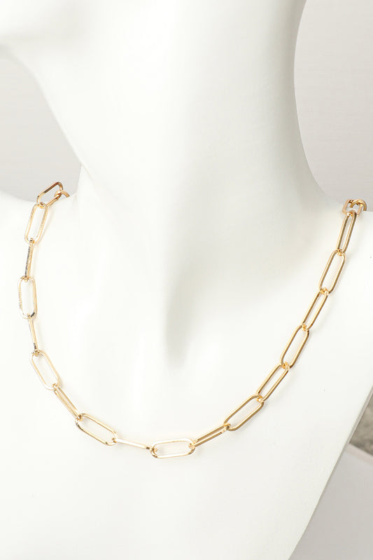 Gold Stainless Chain Link Necklace Jewelry JT's Designer Fashion