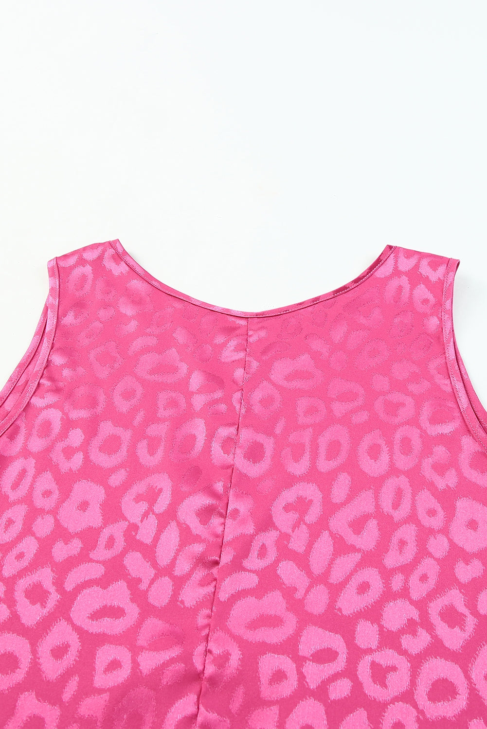 Rose Satin Leopard Tank Top Tank Tops JT's Designer Fashion