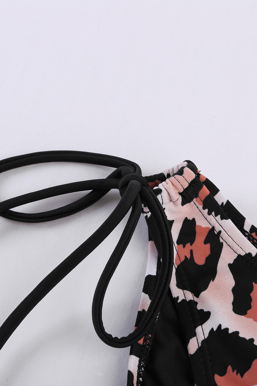 Leopard Tankini with Stripes Patchwork Tankinis JT's Designer Fashion