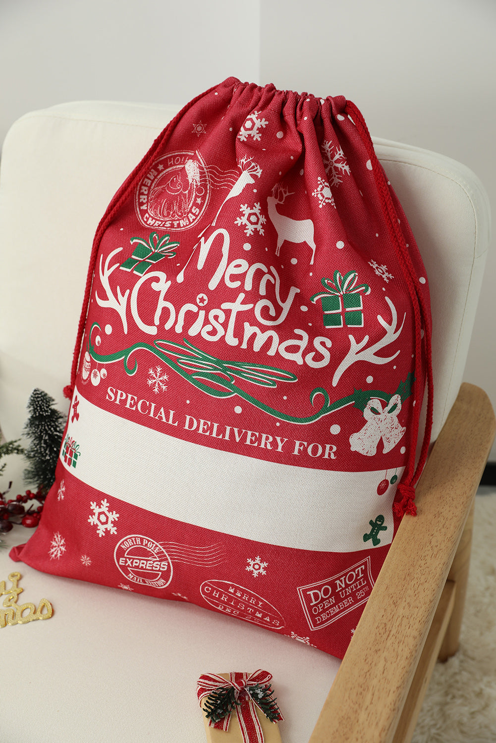 Christmas Drawstring Large Gift Bag 50*66cm Other Accessories JT's Designer Fashion