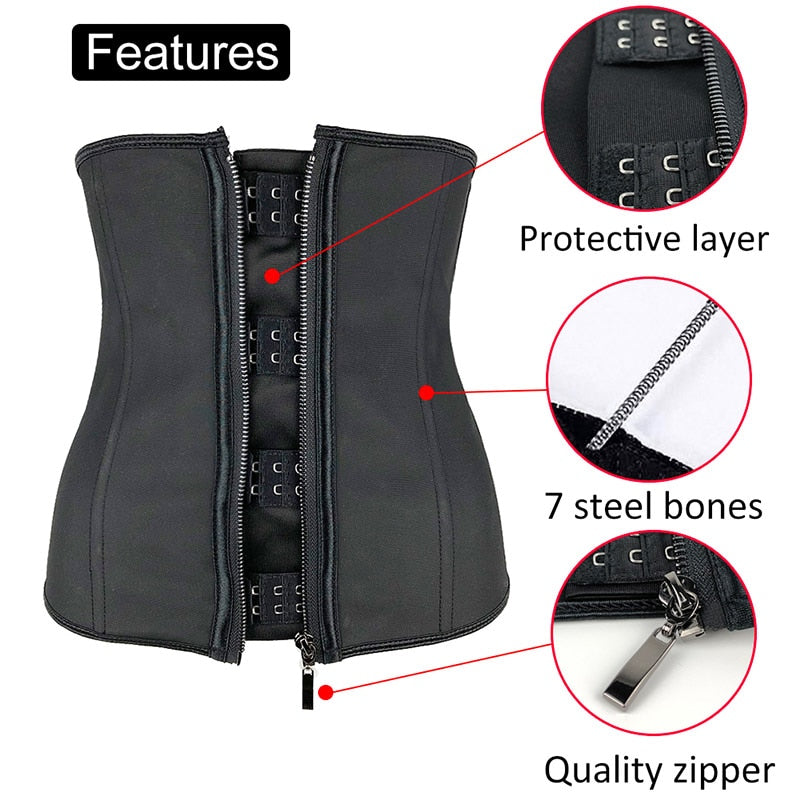 Plus Size Slimming Corset Body Shaper & Waist Trainer with Zipper Corsets & Bustiers JT's Designer Fashion