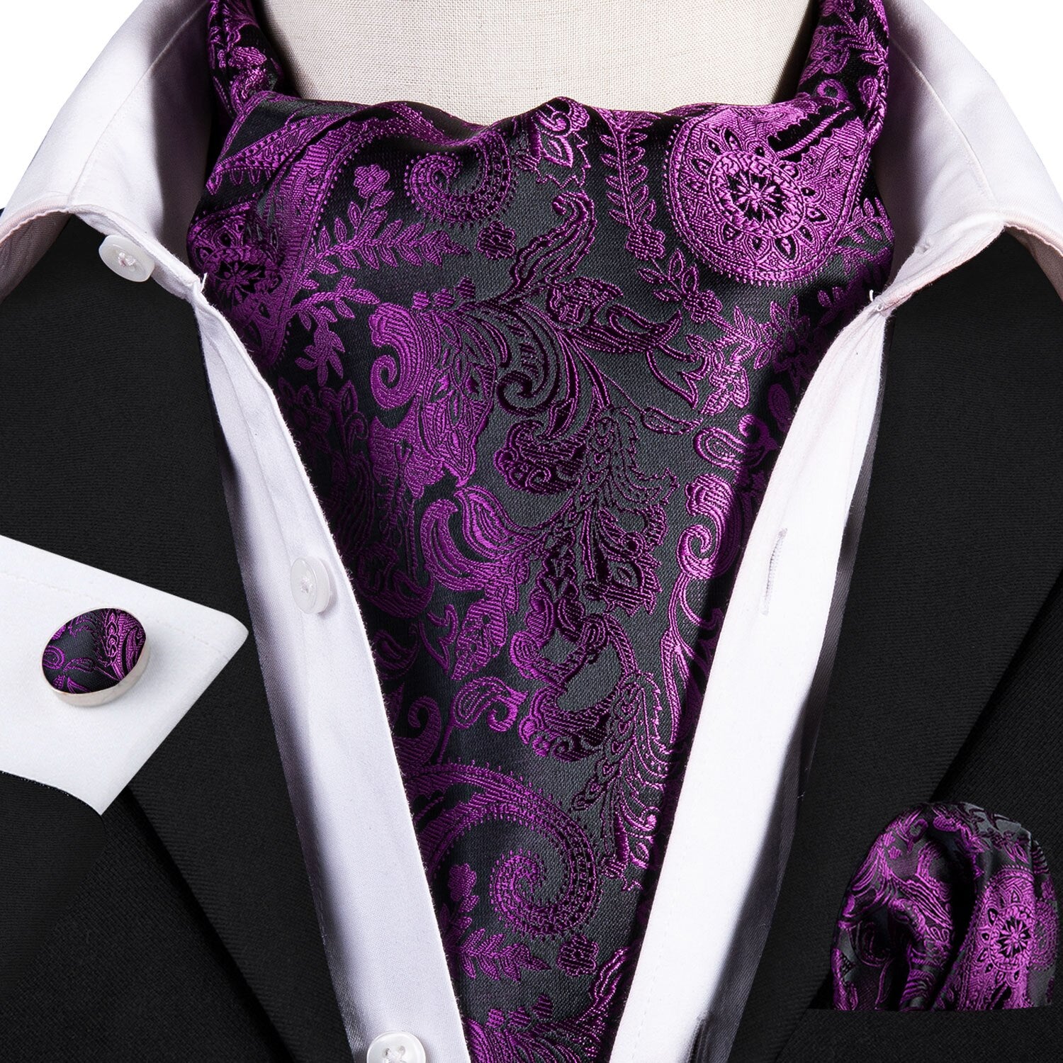 Silk Cravat Ascot Tie Set For Men – JT's Designer Fashion