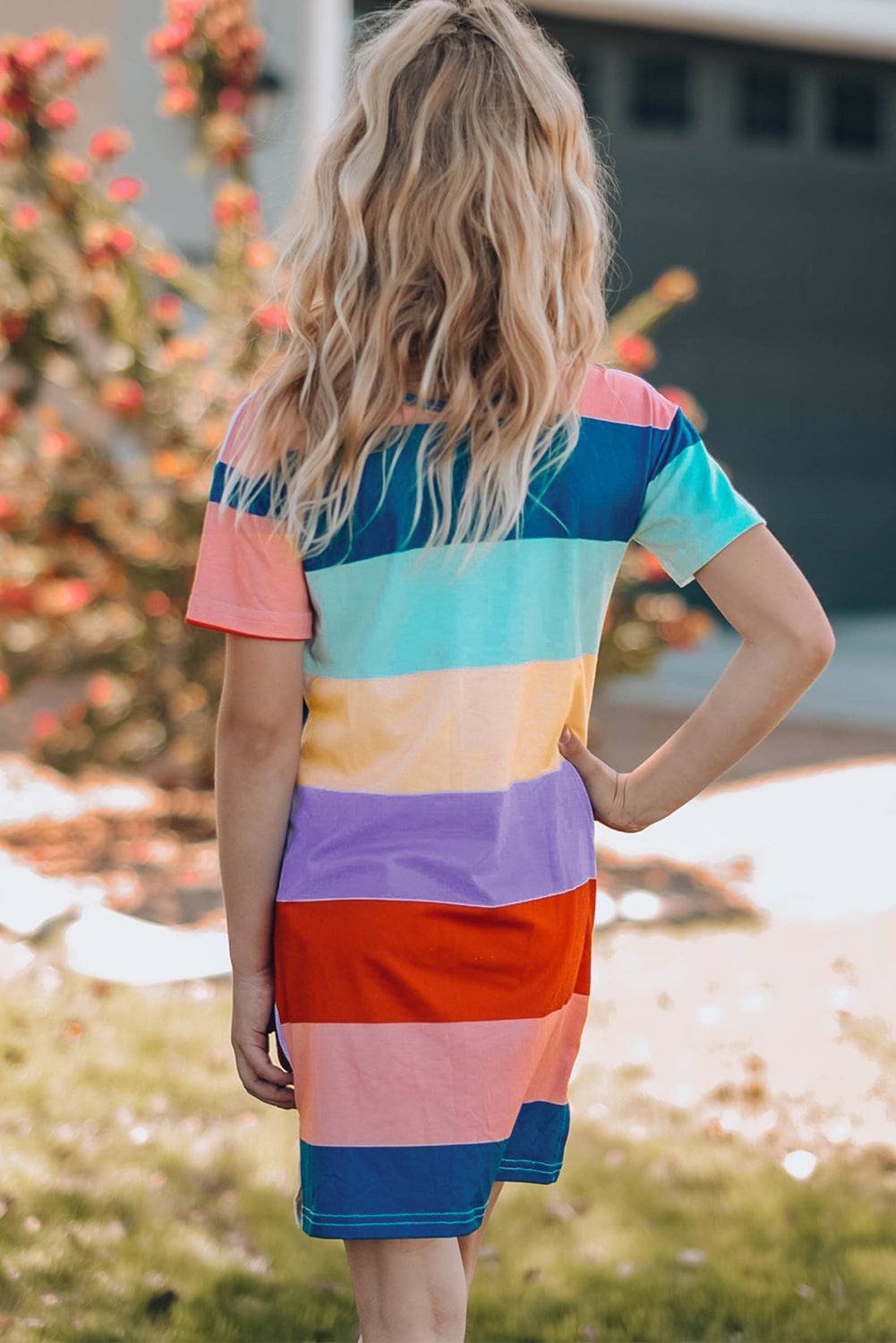 Multicolor Family Matching Letter Printed Color Block Mini Dress Mini Dresses JT's Designer Fashion