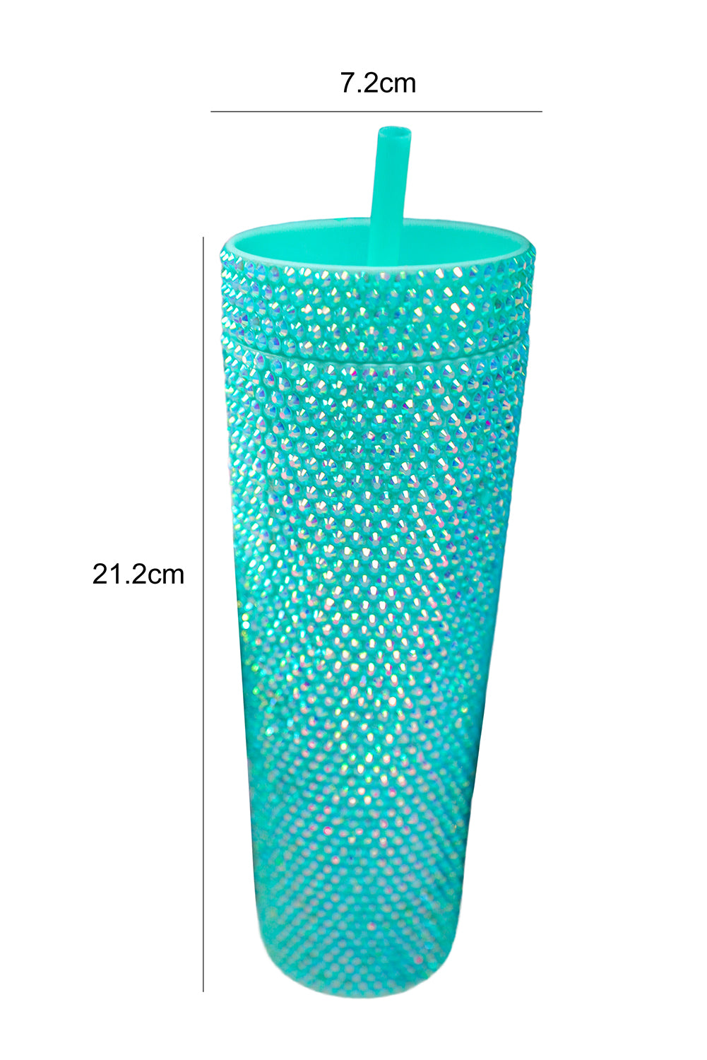 Green Full Rhinestone Straw Cup Tumblers JT's Designer Fashion