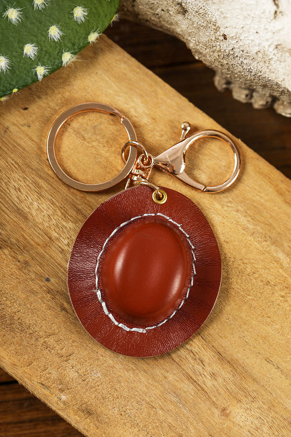 Red Sandalwood Western Cowboy Hat PU Leather Keychain Other Accessories JT's Designer Fashion