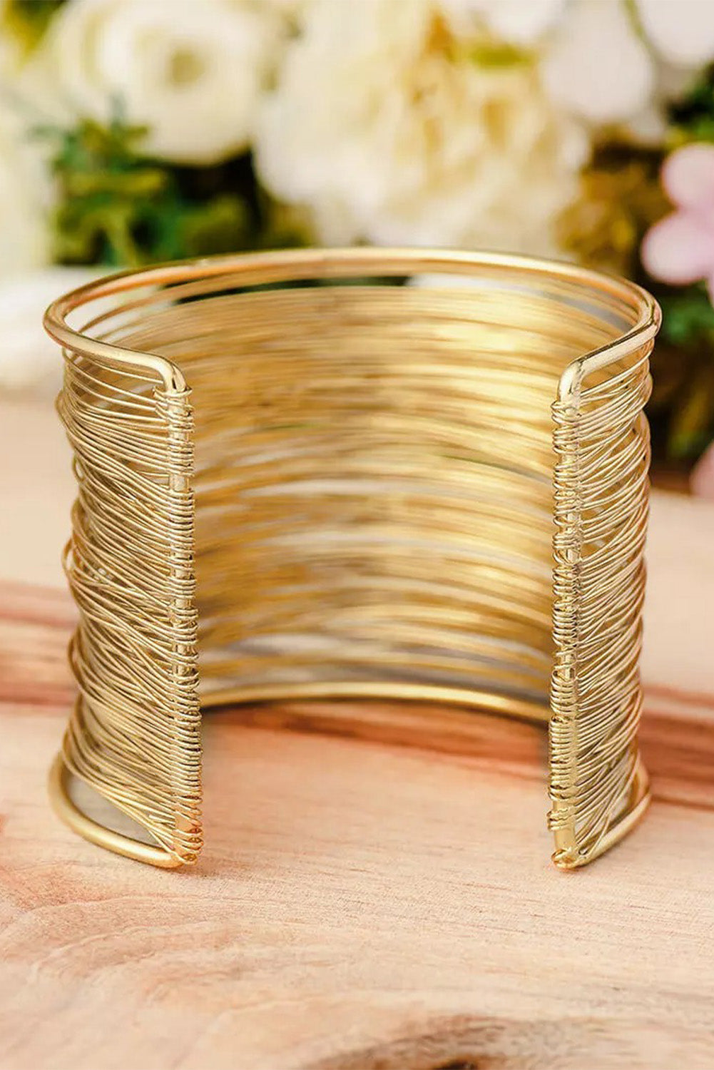 Gold Open Wire Bangle Bracelet Jewelry JT's Designer Fashion