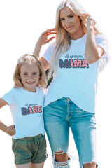 White Family Matching American Flag Babe Printed Kid's Graphic Tee Family T-shirts JT's Designer Fashion