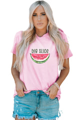 Pink Family Matching Big Slice Watermelon Crewneck Graphic Tee Family T-shirts JT's Designer Fashion