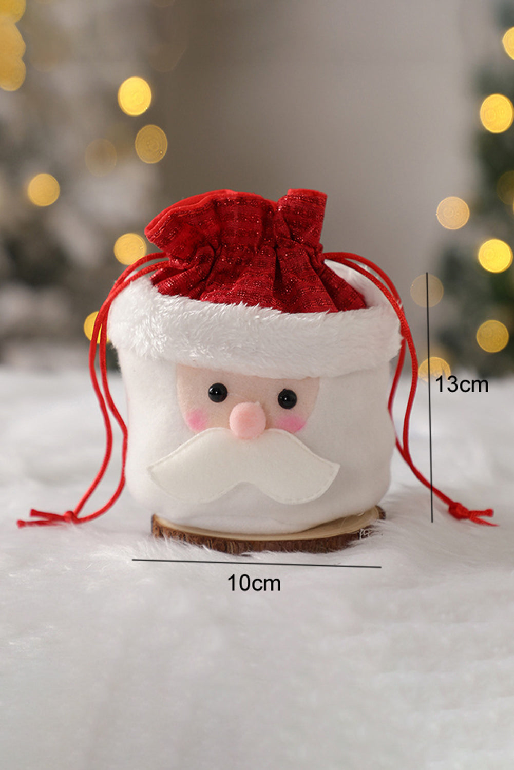 White Santa Clause Cartoon Christmas Candy Gift Bag Other Accessories JT's Designer Fashion