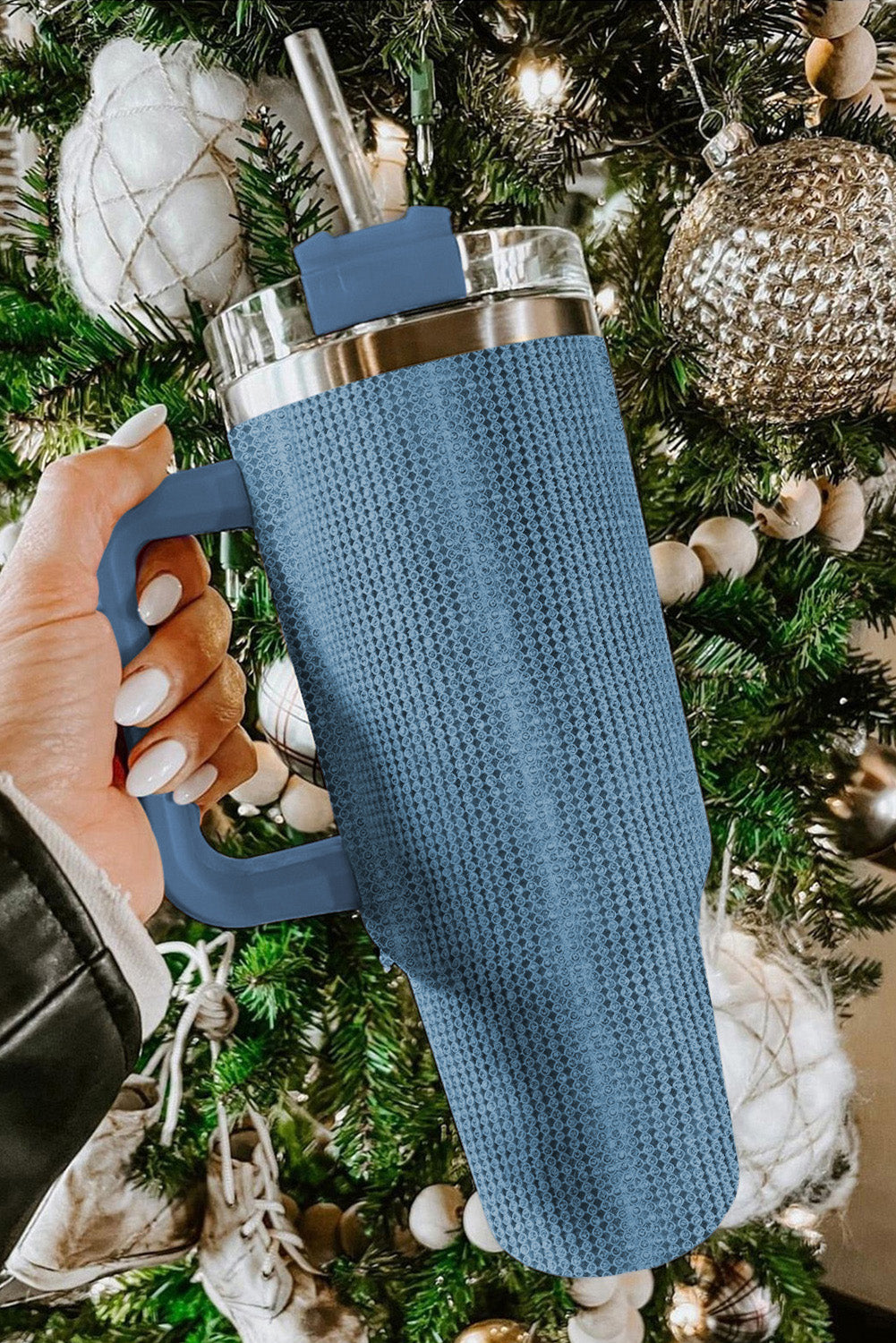 Blue Sparkle Rhinestone Stainless Steel Insulated Cup Tumblers JT's Designer Fashion