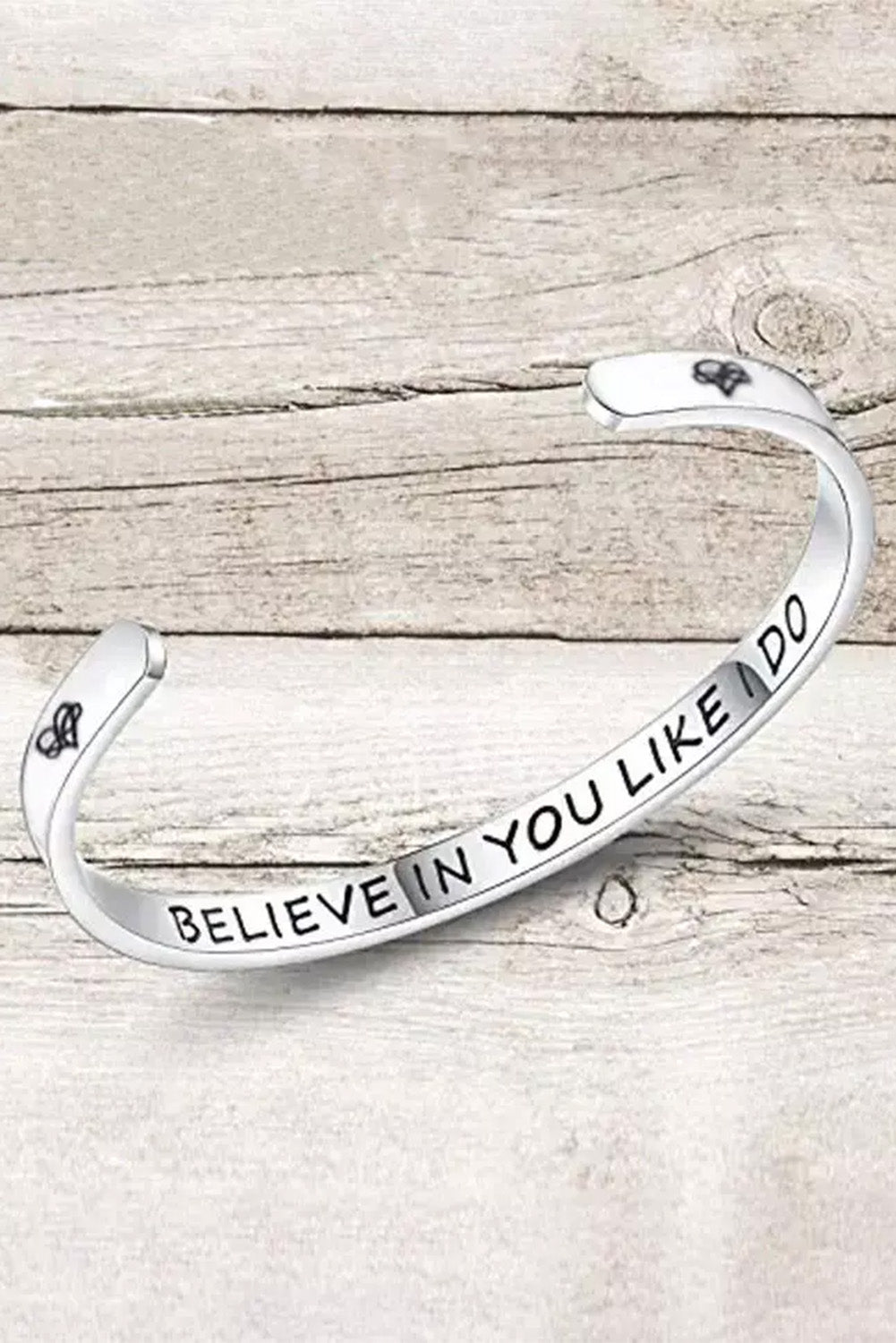 Silver Believe In You Like I Do Bracelet Jewelry JT's Designer Fashion