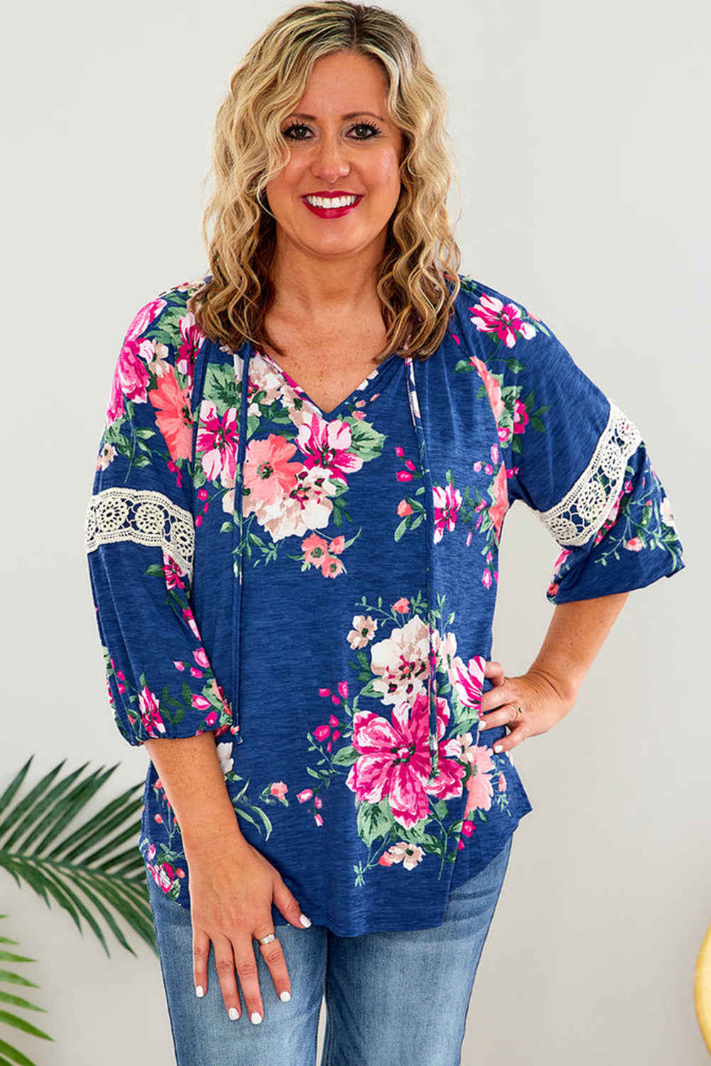 Dark Blue Love You Like A Sunset Top Plus Size JT's Designer Fashion