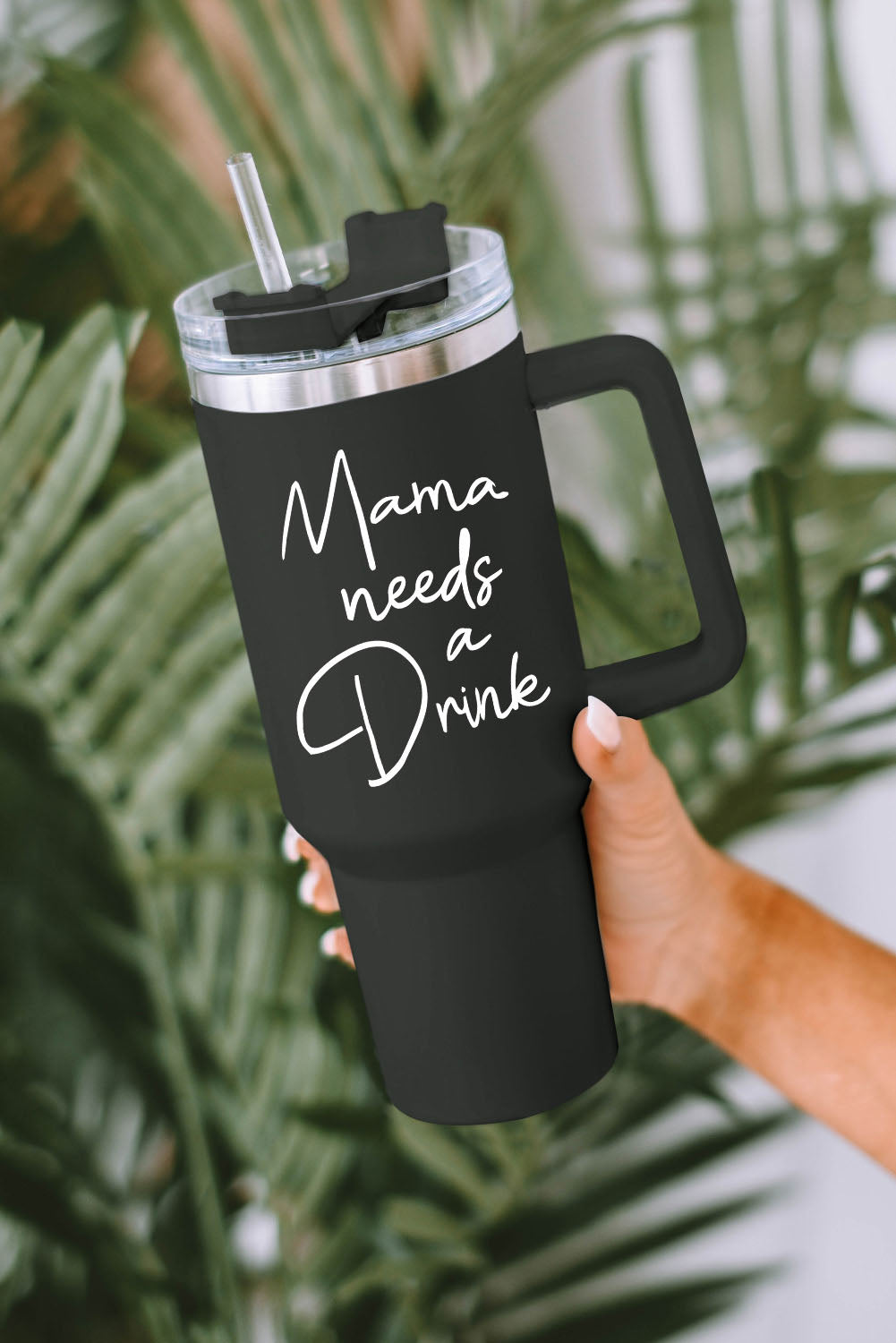 Black Mama Needs A Drink Stainless Steel Portable Cup 40oz Tumblers JT's Designer Fashion