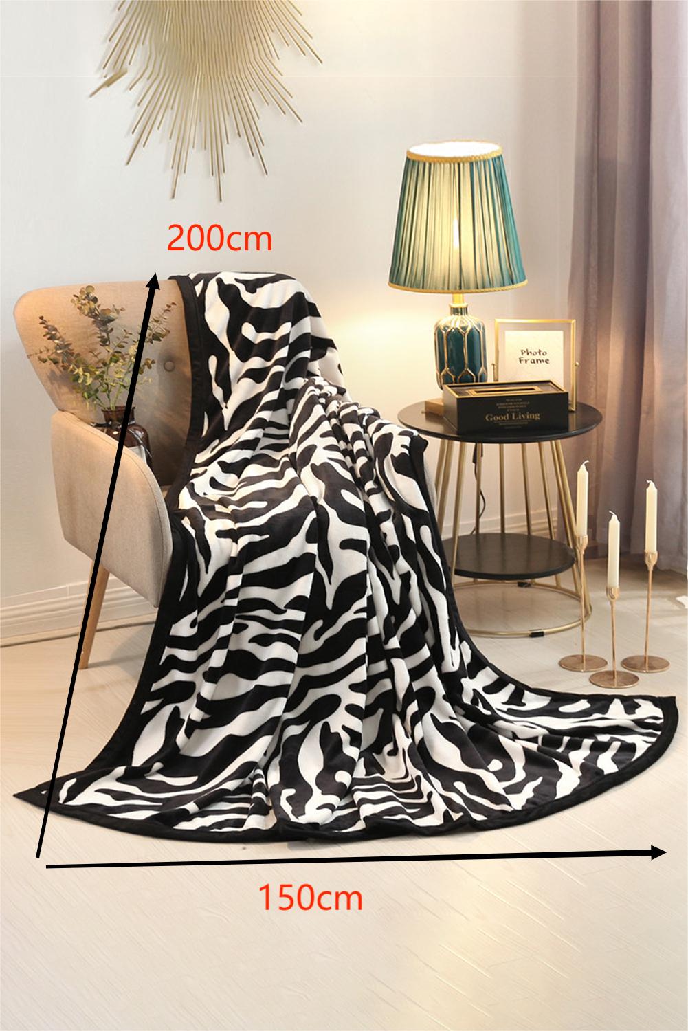 Black Animal Stripe Pattern Large Blanket 200*150cm Other Accessories JT's Designer Fashion