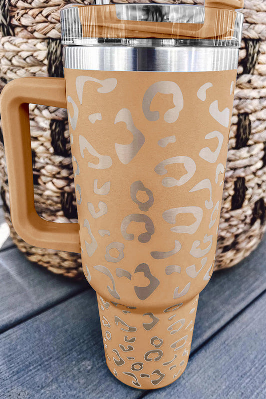 Apricot Leopard Spotted 304 Stainless Double Insulated Cup 40oz Tumblers JT's Designer Fashion