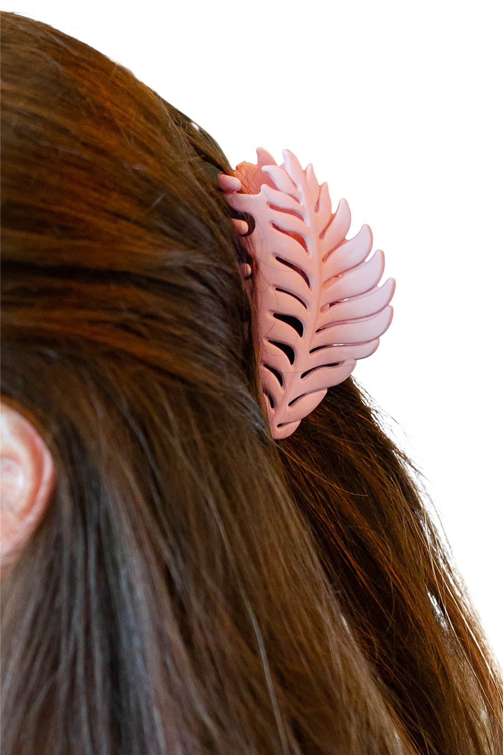 Pink Tropical Leaf Frosted Hair Claw Clip Headwear JT's Designer Fashion