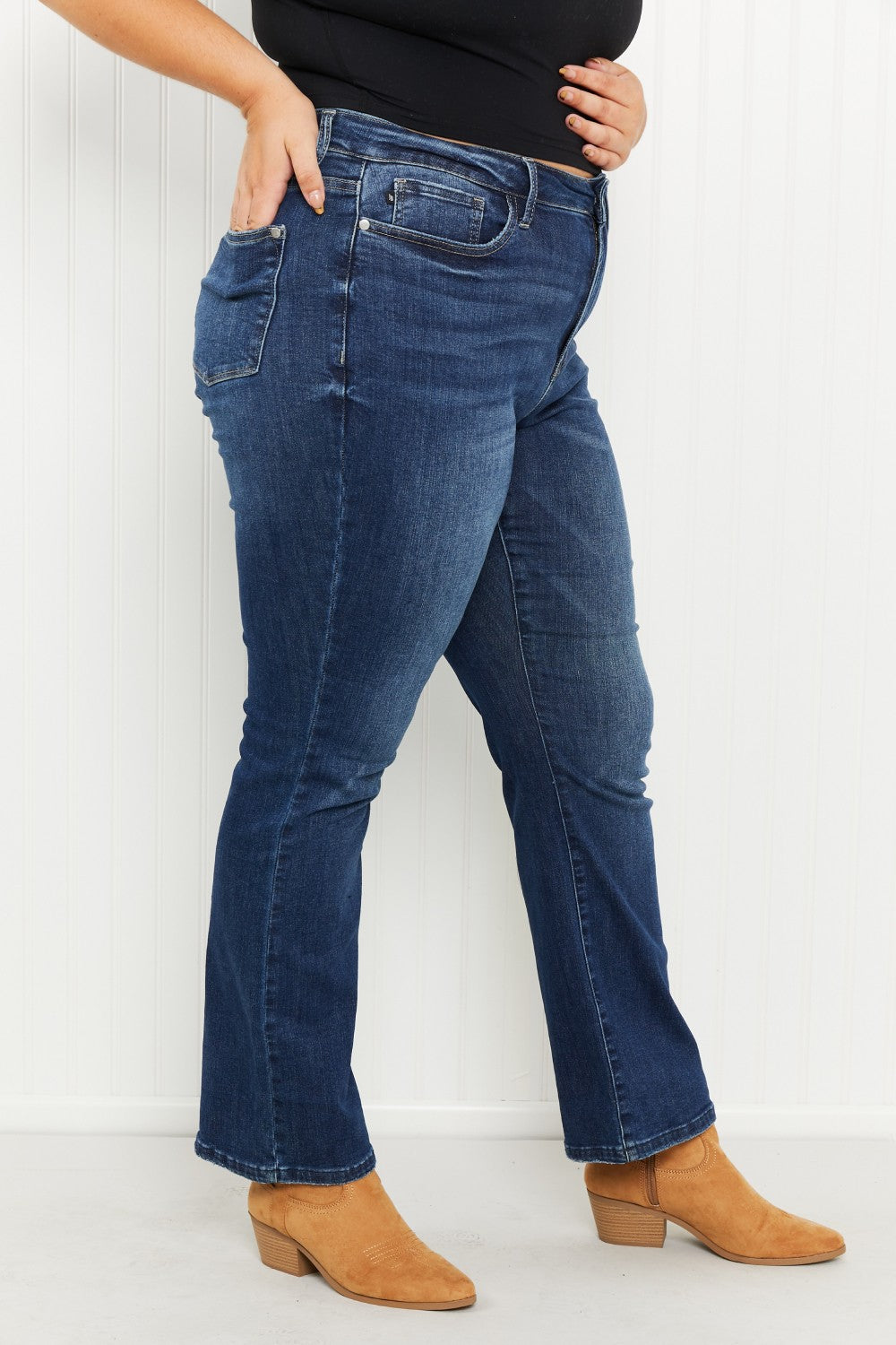 Judy Blue Lucy Full Size Mid-Rise Bootcut Jeans Jeans JT's Designer Fashion