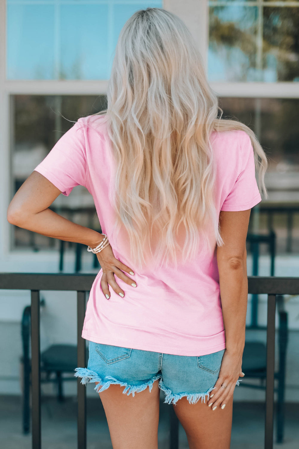 Pink Family Matching Sugar Pie Letter Print Crewneck T Shirt Family T-shirts JT's Designer Fashion