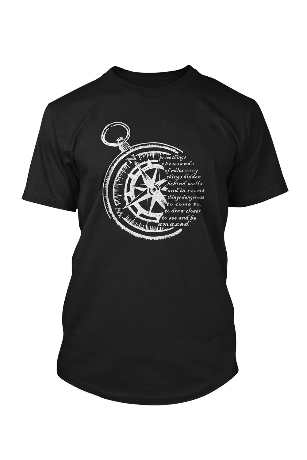 Black Nautical Compass Mens Graphic T Shirt Men's Tops JT's Designer Fashion